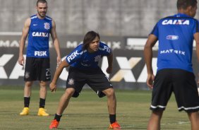 Durante o treino desta tarde no CT Joaquim Grava, zona leste da cidade. O prximo jogo da equipe ser amanh, sbado, dia 01/11, contra o Coritiba, na Arena Corinthians, vlido pela 32 rodada do Campeonato Brasileiro de 2014