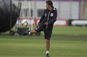 Durante o treino desta tarde no CT Joaquim Grava, zona leste da cidade. O prximo jogo da equipe ser domingo, 19,30hs