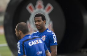 Durante o treino desta tarde no CT Joaquim Grava, zona leste da cidade. O prximo jogo da equipe ser domingo, 19,30hs