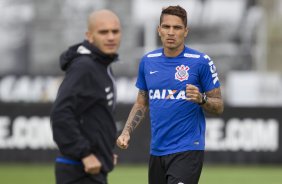 Durante o treino desta tarde no CT Joaquim Grava, zona leste da cidade. O prximo jogo da equipe ser domingo, 19,30hs