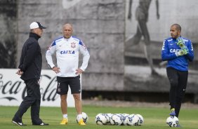 Durante o treino desta tarde no CT Joaquim Grava, zona leste da cidade. O prximo jogo da equipe ser domingo, 19,30hs