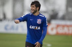 Durante o treino desta tarde no CT Joaquim Grava, zona leste da cidade. O prximo jogo da equipe ser domingo, 19,30hs