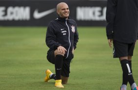 Durante o treino desta tarde no CT Joaquim Grava, zona leste da cidade. O prximo jogo da equipe ser domingo, 19,30hs