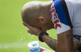 Durante o treino desta manh no CT Joaquim Grava, zona leste da cidade. O prximo jogo da equipe ser domingo, 19,30hs