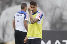 Durante o treino desta manh no CT Joaquim Grava, zona leste da cidade. O prximo jogo da equipe ser domingo, 19,30hs