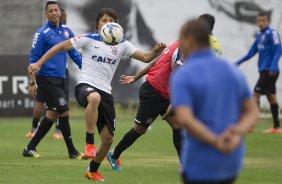 Durante o treino desta manh no CT Joaquim Grava, zona leste da cidade. O prximo jogo da equipe ser domingo, 19,30hs