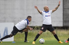 Durante o treino desta manh no CT Joaquim Grava, zona leste da cidade. O prximo jogo da equipe ser domingo, 19,30hs