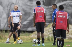 Durante o treino desta manh no CT Joaquim Grava, zona leste da cidade. O prximo jogo da equipe ser domingo, 19,30hs
