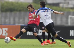 Durante o treino desta manh no CT Joaquim Grava, zona leste da cidade. O prximo jogo da equipe ser domingo, 19,30hs