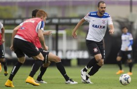 Durante o treino desta manh no CT Joaquim Grava, zona leste da cidade. O prximo jogo da equipe ser domingo, 19,30hs