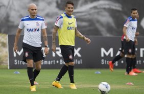 Durante o treino desta manh no CT Joaquim Grava, zona leste da cidade. O prximo jogo da equipe ser domingo, 19,30hs