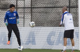 Durante o treino desta manh no CT Joaquim Grava, zona leste da cidade. O prximo jogo da equipe ser domingo, 19,30hs