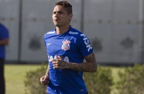 Durante o treino desta manh no CT Joaquim Grava, zona leste da cidade. O prximo jogo da equipe ser domingo, 19,30hs