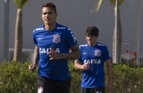 Durante o treino desta manh no CT Joaquim Grava, zona leste da cidade. O prximo jogo da equipe ser domingo, 19,30hs