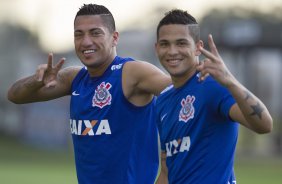 Durante o treino desta manh no CT Joaquim Grava, zona leste da cidade. O prximo jogo da equipe ser domingo, 19,30hs