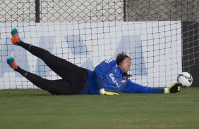 Durante o treino desta manh no CT Joaquim Grava, zona leste da cidade. O prximo jogo da equipe ser domingo, 19,30hs