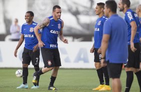Durante o treino desta manh no CT Joaquim Grava, zona leste da cidade. O prximo jogo da equipe ser domingo, 19,30hs