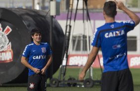 Durante o treino desta manh no CT Joaquim Grava, zona leste da cidade. O prximo jogo da equipe ser domingo, 19,30hs