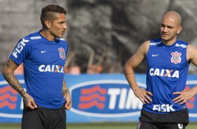 Durante o treino desta manh no CT Joaquim Grava, zona leste da cidade. O prximo jogo da equipe ser domingo, 19,30hs