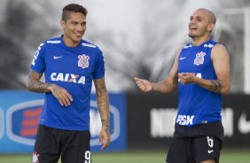 Durante o treino desta manh no CT Joaquim Grava, zona leste da cidade. O prximo jogo da equipe ser domingo, 19,30hs