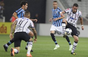 Durante o jogo entre Corinthians x Grêmio, realizado esta tarde na Arena Corinthians, válido pela 36ª rodada do Campeonato Brasileiro de 2014