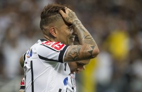 Durante o jogo entre Corinthians x Grêmio, realizado esta tarde na Arena Corinthians, válido pela 36ª rodada do Campeonato Brasileiro de 2014