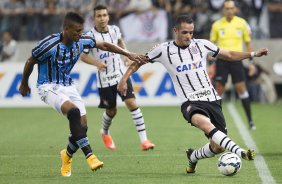 Durante o jogo entre Corinthians x Grêmio, realizado esta tarde na Arena Corinthians, válido pela 36ª rodada do Campeonato Brasileiro de 2014