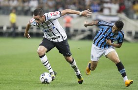 Durante o jogo entre Corinthians x Grêmio, realizado esta tarde na Arena Corinthians, válido pela 36ª rodada do Campeonato Brasileiro de 2014