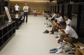 Nos vestiários antes do jogo entre Corinthians x Grêmio, realizado esta tarde na Arena Corinthians, válido pela 36ª rodada do Campeonato Brasileiro de 2014