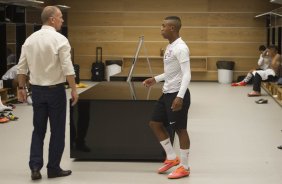Nos vestiários antes do jogo entre Corinthians x Grêmio, realizado esta tarde na Arena Corinthians, válido pela 36ª rodada do Campeonato Brasileiro de 2014