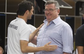 Nos vestiários antes do jogo entre Corinthians x Grêmio, realizado esta tarde na Arena Corinthians, válido pela 36ª rodada do Campeonato Brasileiro de 2014
