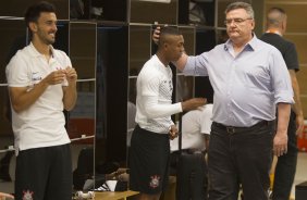 Nos vestiários antes do jogo entre Corinthians x Grêmio, realizado esta tarde na Arena Corinthians, válido pela 36ª rodada do Campeonato Brasileiro de 2014