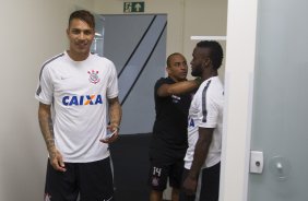 Durante a reapresentacao dos jogadores esta tarde no CT Joaquim Grava, zona leste da cidade. O próximo jogo da equipe será dia 15/01no torneio internacional, em Orlando/EUA, contra o Colonia da Alemanha