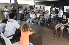 Durante a reapresentacao dos jogadores esta tarde no CT Joaquim Grava, zona leste da cidade. O próximo jogo da equipe será dia 15/01no torneio internacional, em Orlando/EUA, contra o Colonia da Alemanha