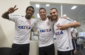 Durante a reapresentacao dos jogadores esta tarde no CT Joaquim Grava, zona leste da cidade. O próximo jogo da equipe será dia 15/01no torneio internacional, em Orlando/EUA, contra o Colonia da Alemanha
