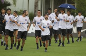 Durante a reapresentacao dos jogadores esta tarde no CT Joaquim Grava, zona leste da cidade. O prximo jogo da equipe ser dia 15/01no torneio internacional, em Orlando/EUA, contra o Colonia da Alemanha