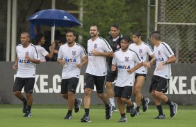 Durante a reapresentacao dos jogadores esta tarde no CT Joaquim Grava, zona leste da cidade. O próximo jogo da equipe será dia 15/01no torneio internacional, em Orlando/EUA, contra o Colonia da Alemanha