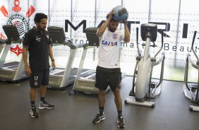 Durante a reapresentacao dos jogadores esta tarde no CT Joaquim Grava, zona leste da cidade. O próximo jogo da equipe será dia 15/01no torneio internacional, em Orlando/EUA, contra o Colonia da Alemanha