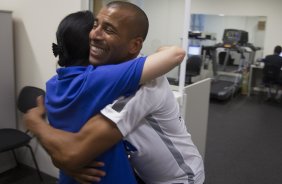 Durante a reapresentacao dos jogadores esta tarde no CT Joaquim Grava, zona leste da cidade. O próximo jogo da equipe será dia 15/01no torneio internacional, em Orlando/EUA, contra o Colonia da Alemanha