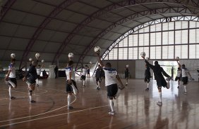 Durante treino esta tarde no CT Joaquim Grava, zona leste da cidade. O prximo jogo da equipe ser dia 15/01no torneio internacional, em Orlando/EUA, contra o Colonia da Alemanha