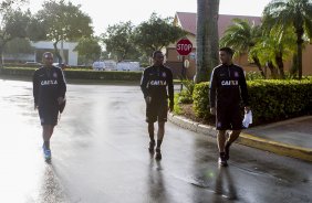 Jogadores durante treino esta manh em uma academia na cidade de Fort Lauderlale. O prximo jogo da equipe ser dia 15/01no torneio internacional, em Orlando/EUA, contra o Colonia da Alemanha