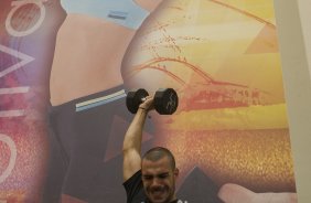 Jogadores durante treino esta manh em uma academia na cidade de Fort Lauderlale. O prximo jogo da equipe ser dia 15/01no torneio internacional, em Orlando/EUA, contra o Colonia da Alemanha