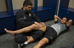 Nos vestiários antes do jogo entre Colonia/Alemanha x Corinthians/Brasl, realizado esta noite no ESPN Wide World of Sports Complex na cidade de Orlando/EUA, válido pela Florida Cup 2015