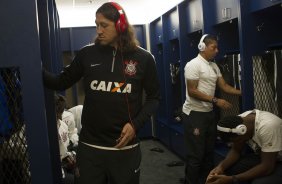 Nos vestiários antes do jogo entre Colonia/Alemanha x Corinthians/Brasl, realizado esta noite no ESPN Wide World of Sports Complex na cidade de Orlando/EUA, válido pela Florida Cup 2015