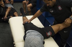 Nos vestiários antes do jogo entre Colonia/Alemanha x Corinthians/Brasl, realizado esta noite no ESPN Wide World of Sports Complex na cidade de Orlando/EUA, válido pela Florida Cup 2015