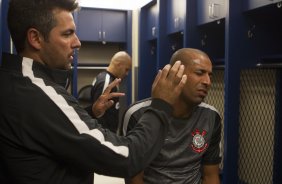 Nos vestiários antes do jogo entre Colonia/Alemanha x Corinthians/Brasl, realizado esta noite no ESPN Wide World of Sports Complex na cidade de Orlando/EUA, válido pela Florida Cup 2015