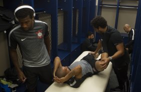 Nos vestiários antes do jogo entre Colonia/Alemanha x Corinthians/Brasl, realizado esta noite no ESPN Wide World of Sports Complex na cidade de Orlando/EUA, válido pela Florida Cup 2015