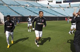 Nos vestirios antes do jogo entre Corinthians/Brasil x Bayer Leverkusen/Alemanha realizado esta tarde no Everbank Field, na cidade de Jacksonville/EUA, vlido pela Florida Cup 2015