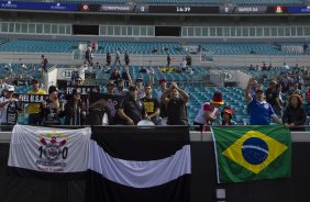 Nos vestirios antes do jogo entre Corinthians/Brasil x Bayer Leverkusen/Alemanha realizado esta tarde no Everbank Field, na cidade de Jacksonville/EUA, vlido pela Florida Cup 2015