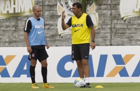 Durante o treino desta manh no CT Joaquim Grava, zona leste da cidade. O prximo jogo da equipe ser contra o Corinthian Casuals, da Inglaterra, sbado, dia 24/01, na Arena Corinthians, em homenagem ao co-irmo